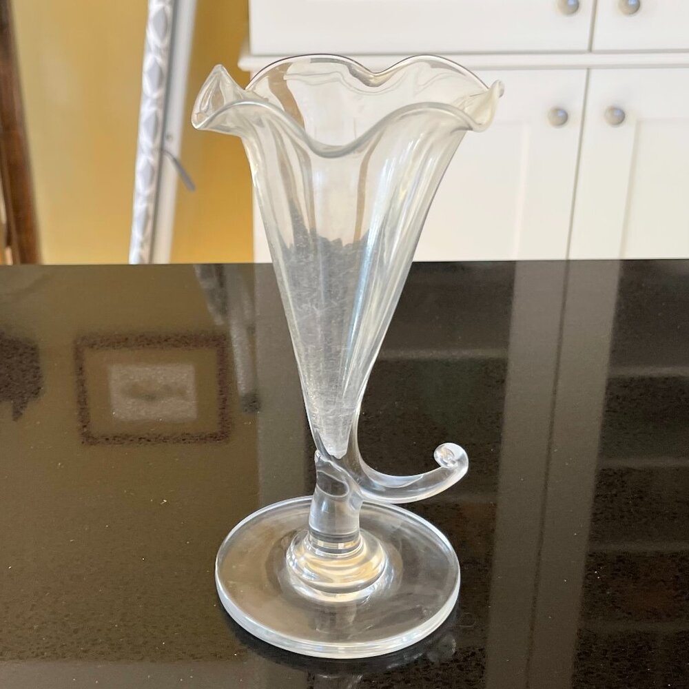 Vintage European Crackled Glass Epergne